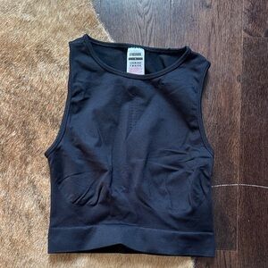 Gymshark Black Seamless Crop Top Tank